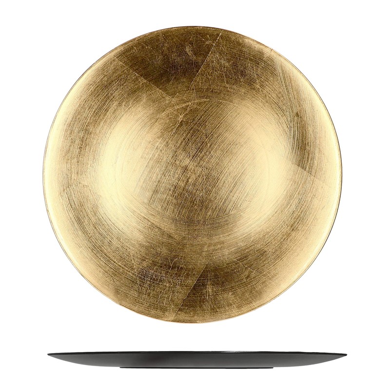 MamboCat Set of 6 Gold Place Plates, Christmas Plates, Table