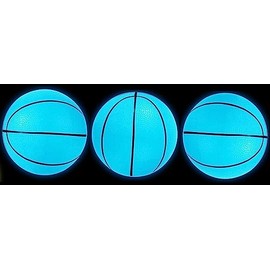 Toys+ Glow Balls! Glow in The Dark Mini Basketball (3 Pack) (Blue 3 Pack)