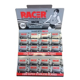 100 razor blades racer super stainless steel.