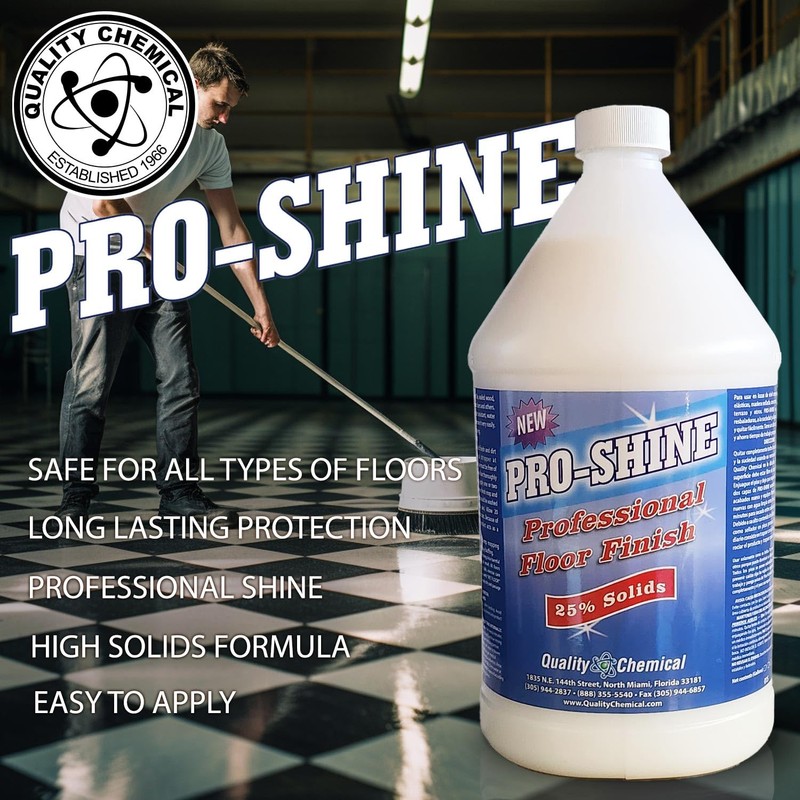 Quality Chemical Pro Shine High Solids Commercial Wet-Look Floor Finish