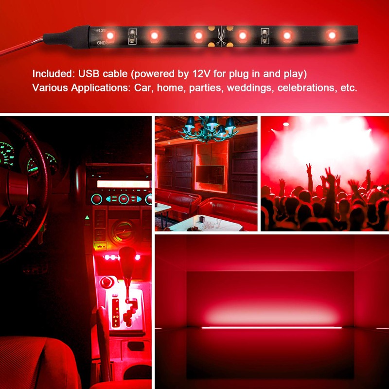 Pilot CZ-176R 4-Inch Flexi Led Strip Red 2 Piece