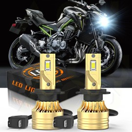 Nartoup For Kawasaki Z750S Z800 Z900 Z1000 Motorcycle LED Headlight Kit H7 6000K Bulbs