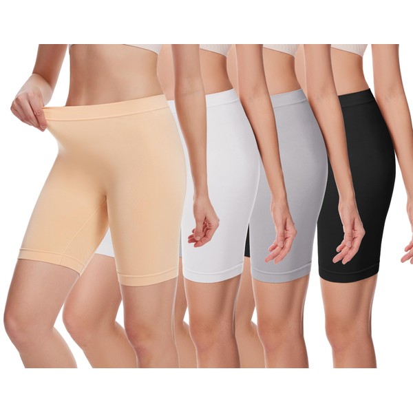 Angelhood Women's Cotton Boy Shorts Underwear Anti Chafing Seamless Biker