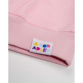 A FOR ADLEY BFF Hoodie Stylized With the Rainbow Logo, Used To Show Off Your Love of Adley and Her YouTube Videos (US, Numeric, 8, Regular, Light Pink)