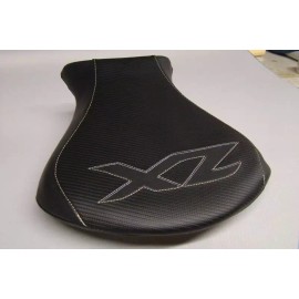 CUSTOM SEAT COVERS KAWASAKI ZX6R RIDER SEAT COVER 07/08 black carbon fiber