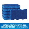 Dawn Non-Scratch Sponges, 6 Pack, Blue