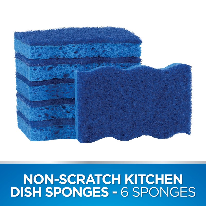 Dawn Non-Scratch Sponges, 6 Pack, Blue