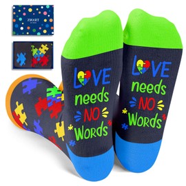HAPPYPOP Gifts for Autistic Adults Women Men - Best Autism Awareness Gifts for Mom Dad Teacher, Autistic Autism Puzzle Socks