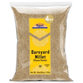 Rani Barnyard Millet (Echinochloa Esculenta Frumantacea) Whole Ancient Grain Seeds 64oz (4lbs) 1.81kg Bulk ~ All Natural | Gluten Friendly | NON-GMO | Kosher | Vegan | Indian Origin | Shama/Sanwa