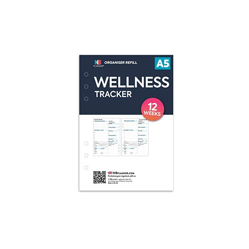 NBplanner A5 Wellness Tracker Organiser Refill Insert Filofax A5 Compatible