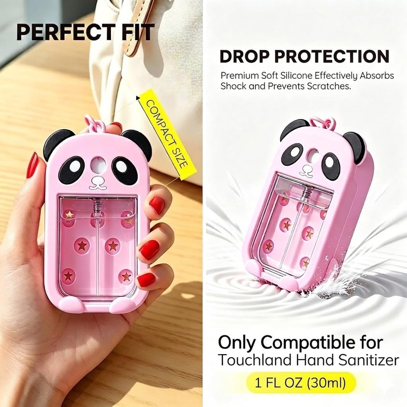 Panda Hand Sanitizer Case, Compatible with Touchland 1 FL OZ