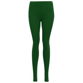 ZAFS Ladies Plain High Waisted Leggings Slim Yoga Pants Womens Active Wear Gym Sports Bottle Green 20-22