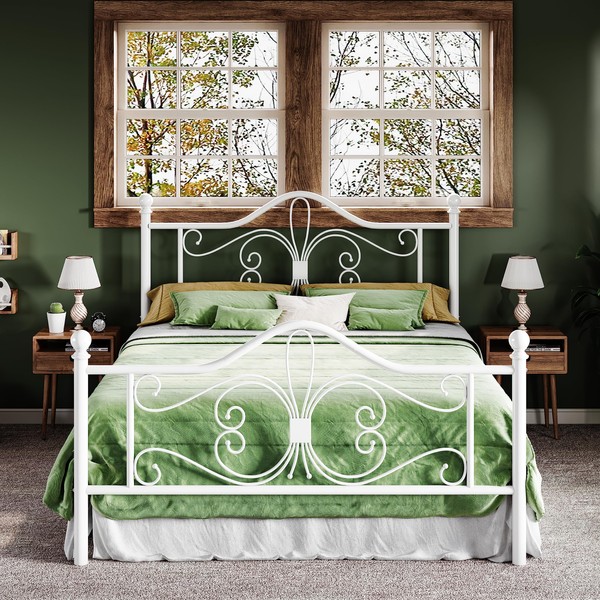 Allewie Full Size Bed Frame with Headboard,Metal Bed Frame with