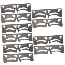 Minkissy 5sets Eyebrow Stencil Set Ruler Brow Template Kit for Makeup Artists 2pcs*5