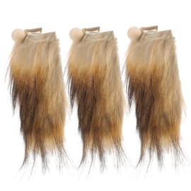 COHEALI Gnome DIY Craft Pre Cut Faux Beard for Gnome Making Includes Beard Wooden Beads for Garden Decor and Creative Handicrafts