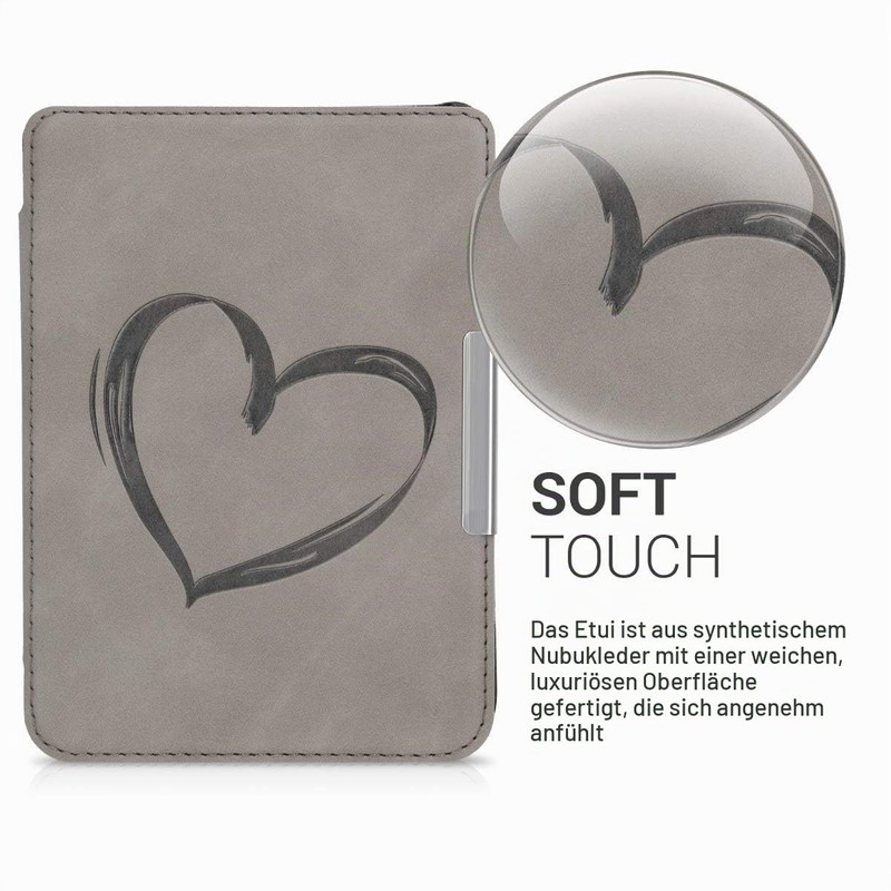 kwmobile Protective Case for Tolino Shine 3 Faux Leather eReader