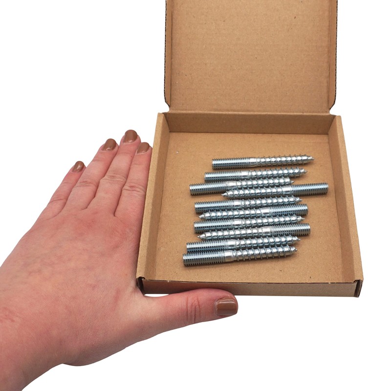 SKIR'CO (10 pcs) Hanger Bolts M8 x 70 mm, Double
