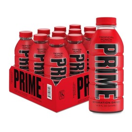 PRIME Hydration - Electrolyte Enhanced Sports Drink - Tropical Punch, 12 Bottles