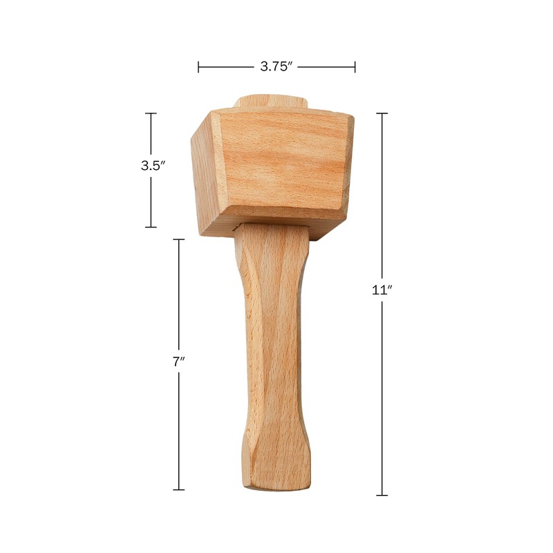 Kings County Tools Solid Beechwood Carpenters' Mallet | 3-1/2" Head