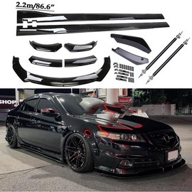 Unbranded Front Bumper Spoiler Body Kit / Side Skirt/Strut Rods For Acura TL TLX ILX
