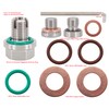 M12.1-1.25 x 15mm Oversize Piggyback Oil Drain Plug, Stainless Steel