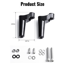 LUXEMOTO Turn Signal Relocation Kit for Harley Sportsters, Front Turn Signal Indicator Relocation Kit Mounts for Harley Sportsters FXR Dyna FXD Accessories,2PCS