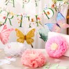Fullhawl 24 Pcs Flower Birthday Banners Wildflower Spring Decorations Include