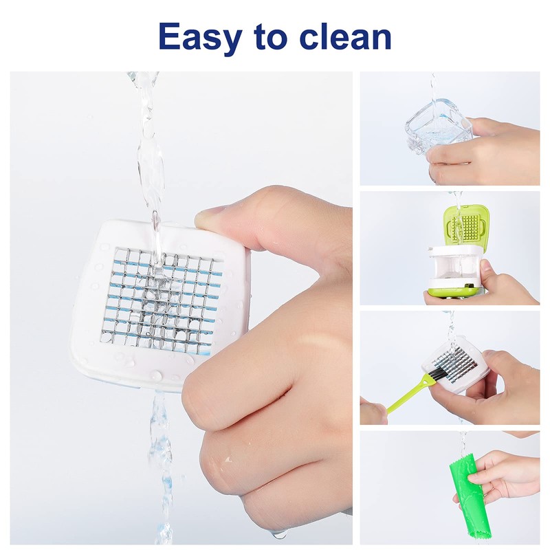 Wisekoti Updated Garlic Press&Peeler Set- Convenient Dicing and Slicing. Chopper,