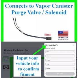 fits Ford Mazda Fuel Vapor Canister Purge Solenoid Connector Plug Harness Wiring