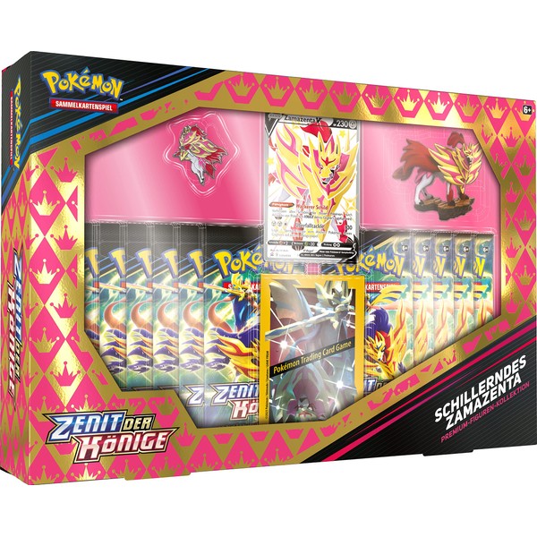 Pokémon - Trading Card Game: Premium Figures Collection Zenith of Kings: Iridescent Zamazenta (1 Holographic Promo Card, 1 Figure & 11 Booster Packs)