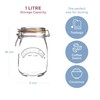 Kilner Round Swing Top Glass Jar | 1L