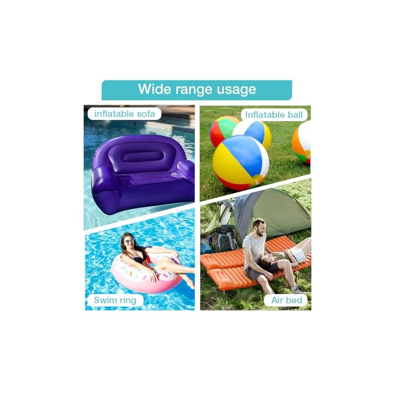 Inscool Portable Electric Air Pump with 3 Nozzles for Inflatables