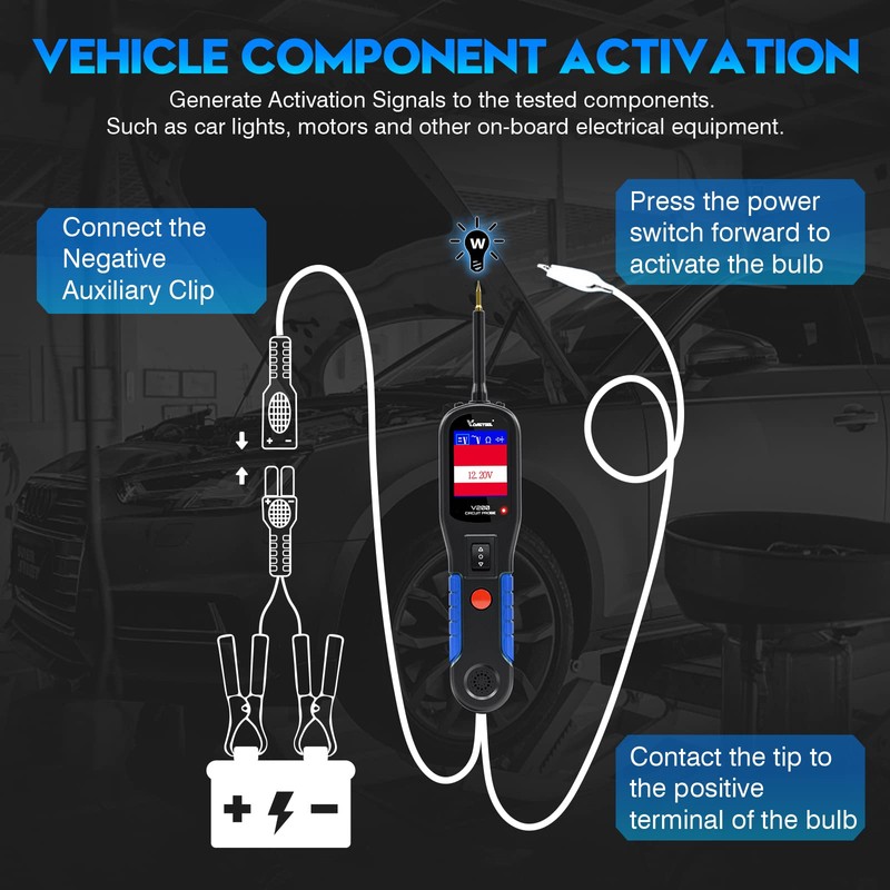 VDIAGTOOL V200 Automotive Circuit Tester, Electrical Power Circuit Probe Tester