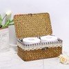 TOLIDA Wicker Storage Basket with Lid Decorative Baskets Living Room