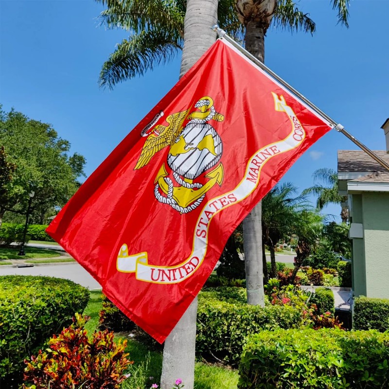 Double Sided US Marine Corps USMC Flag Outdoor 3x5ft- 3Ply