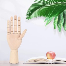 Modelo De Mano Derecha, Articulado, De Madera, De 18x6 Cm