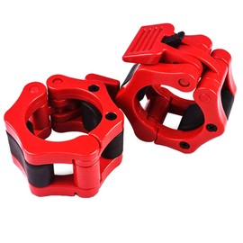 Barbell Clamps Olympic Spinlock Collars Dumbbell Clips Weight Lifting Bar Lock Quick Release Professional Barbell Buckle 1 Pair for Gym Exercise Fitness Body Building 50 mm