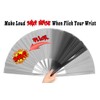 OMyTea Large Rave Folding Hand Fan for Men/Women - Chinese