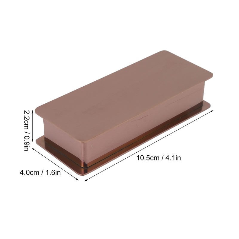 Toothpick Holder Stainless Steel Rectangular Toothpick Holder with Lid for