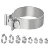 Swpeet 1Pc 3 Inches Exhaust Clamp Narrow Band, Stainless Steel