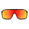 FEISEDY Fashion Polarized Sunglasses Oversized One Piece Reflective Lens Sports