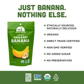 Mavuno Harvest Dried Banana Chips Fruit Snacks | Organic Dried Banana | Healthy Snacks for Kids & Adults | Unsweetened Banana Chips | Gluten Free Snack | Vegan, Non GMO, Direct Trade | 2 Oz, Pack of 3