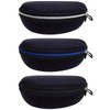 alladaga Pack of 3 Glasses Case with Zipper and Plastic