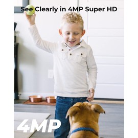 Reolink 4MP Indoor Security Camera, 2.4G/5GHz Dual-Band WiFi, Pan Tilt Indoor WiFi Pet Camera, Baby Monitor, 2-Way Audio, IR Night Vision, Remote Viewing, Motion Detection Push Alerts, E1 Pro