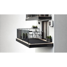 Generic Waterproof Outdoor Balcony Rug C Durable and Stylish Balcony Carpet for Apartments and Small Patios, Perfect for Outdoor Spaces, Easy-to-Clean, Weather-Resistant Balcony Mat, Gray