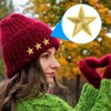 Mxxipp 30pcs Gold Star Embroidered Patches, Iron on Mini Star