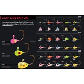 Lindy Live Bait Jig Fishing Lure - Works with Minnows, Leeches, Nightcrawlers, Soft Plastics, Etc, Glow Perch, 1/16 oz