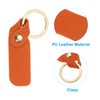 PATIKIL PU Leather Keychain, 4 Pack Key Chain Ring Universal