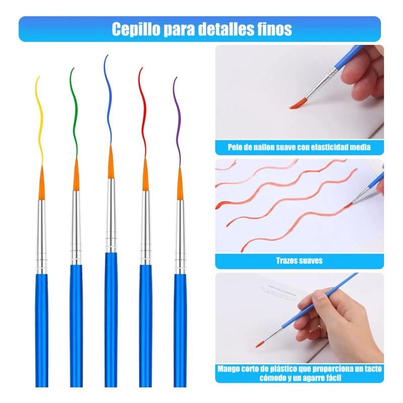 Set 100 Pinceles Para Dibujo Acuarela Acrílico Oleo Gouache