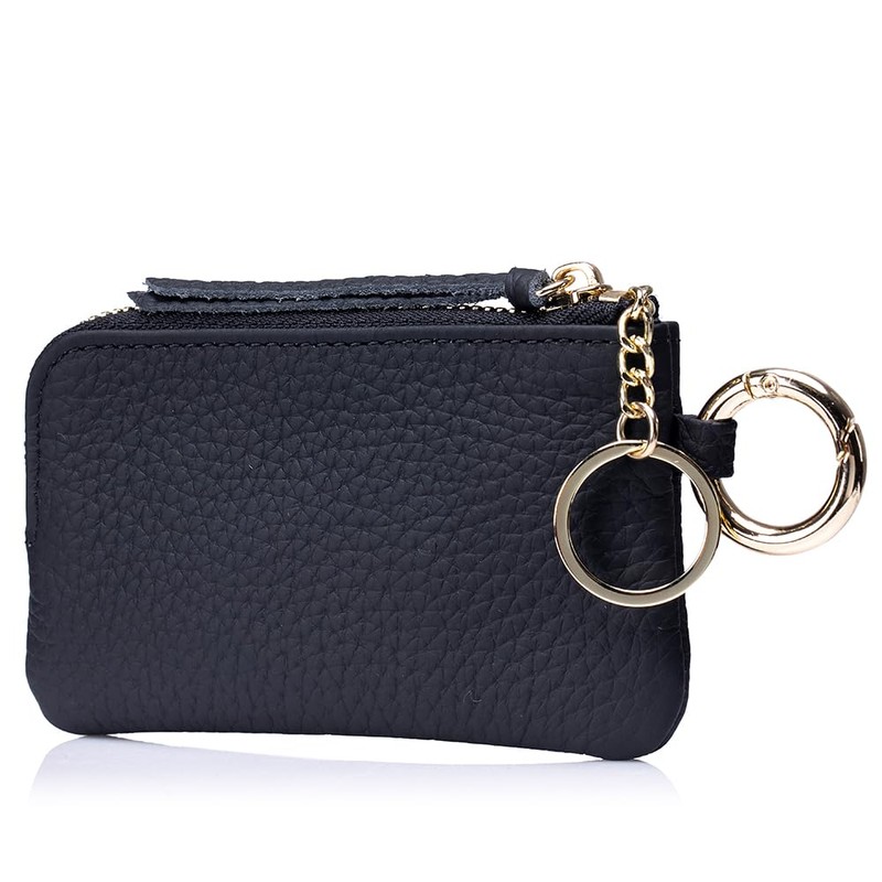 Genuine Leather Key Coin Case Neck Multi-functional Mini Wallet for